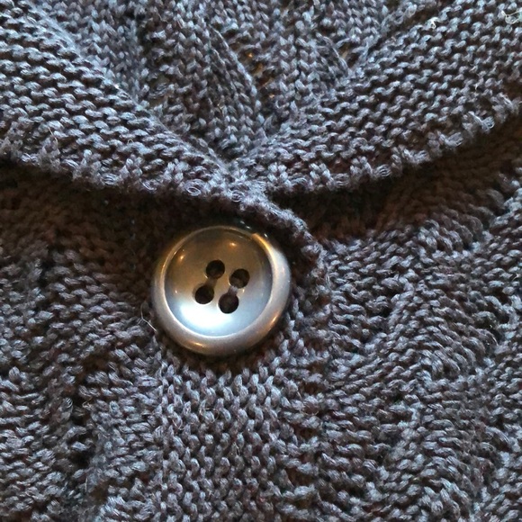 Talbots Navy Scalloped Cardigan - Picture 4 of 6